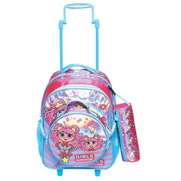 Kit Mochila Rodinha Girl Surprise+Lancheira+Estojo Winth