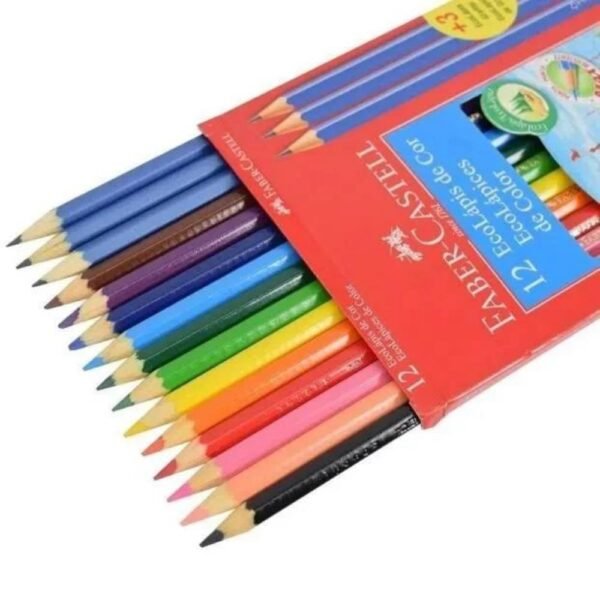 Lapis De Cor Com 12 Cores + 3 Lapis Grafite Faber Castell - Imagem 2