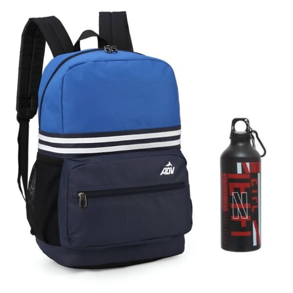 Mochila de Costas ADV Az Marinho/Azul Royal +Garrafa Netflix - Imagem 2