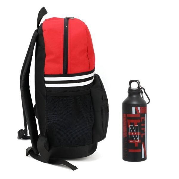 Mochila de Costas ADV Preto/Vermelho + Garrafa Netflix - Image 2