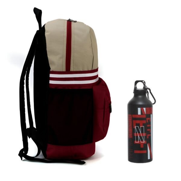 Mochila de Costas ADV Vinho/Bege + Garrafa Netflix MS47326AV - Image 2