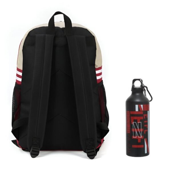 Mochila de Costas ADV Vinho/Bege + Garrafa Netflix MS47326AV - Image 3