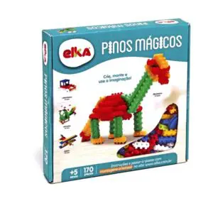 Blocos De Montar Pinos Magicos Com 170 Pecas Elka