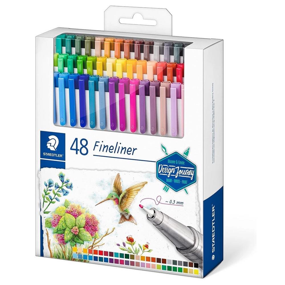 Caneta Staedtler Fineliner Triangular 0,3mm 48 Cores