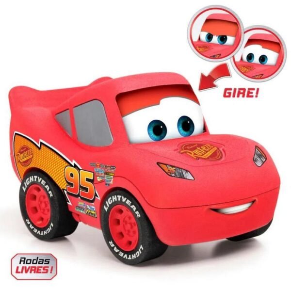 Carrinho Relampago Mcqueen Muda Expressao Disney Elka - Imagem 2