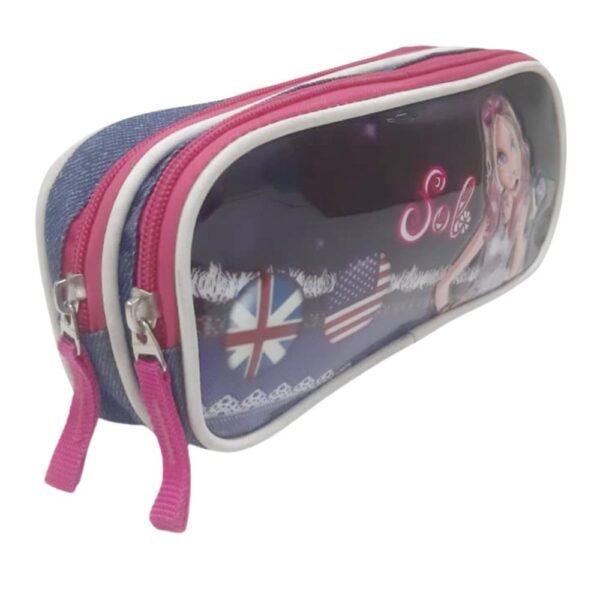 Estojo Escolar Infantil Boneca Sol 2 Divisorias McQueen - Imagem 2