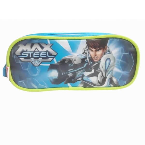 Estojo Escolar Infantil Max Steel Azul 2 Divisorias Sestini