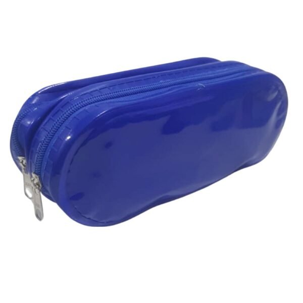 Estojo Escolar Plastico Basico Azul 2 Divisorias Trilharty - Imagem 2