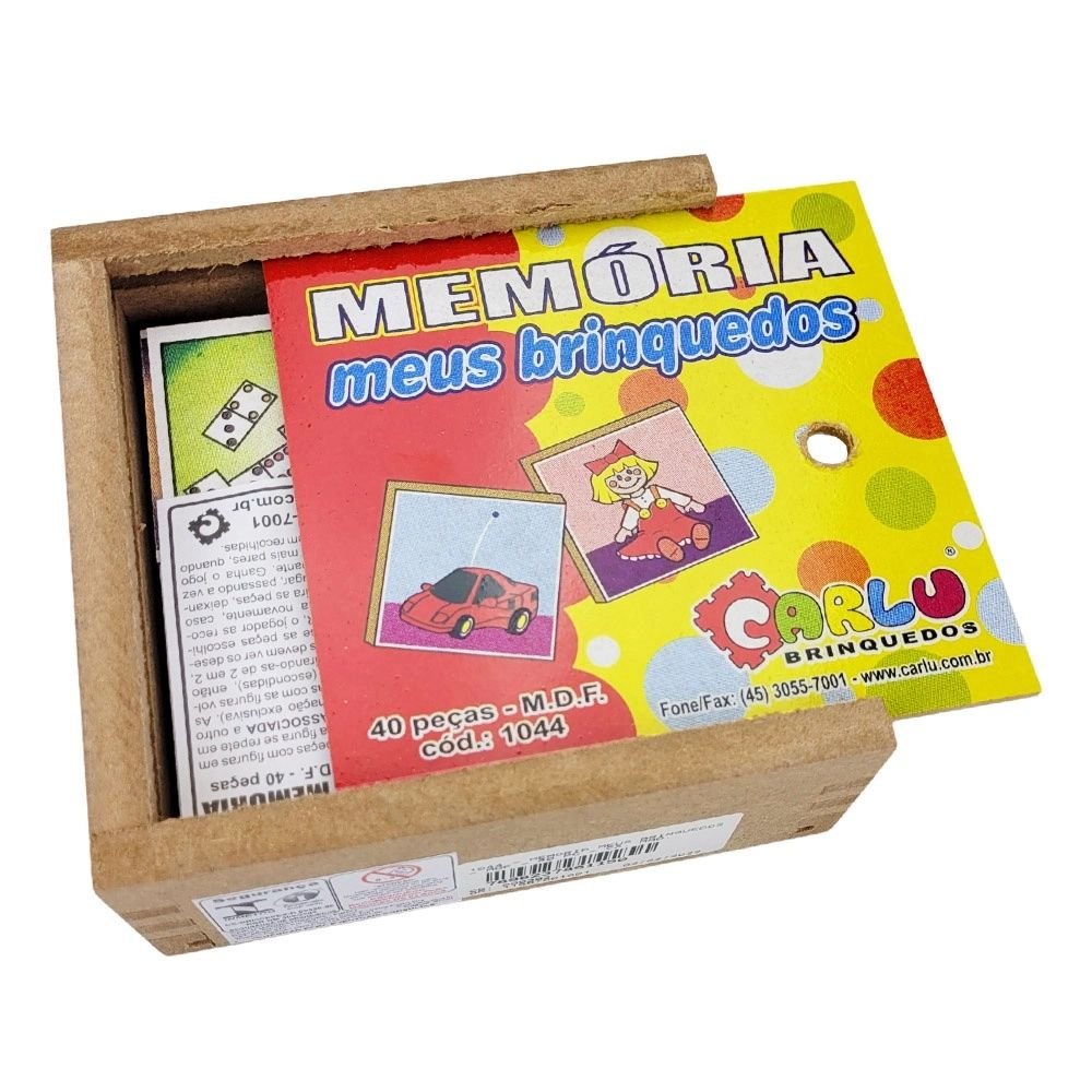Jogo Da Memoria Meus Brinquedos 40 Pecas Carlu 1044 - Imagem 2
