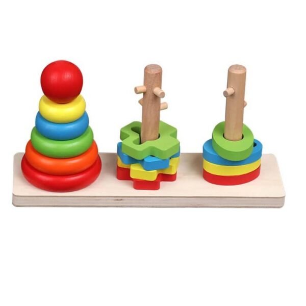 Jogo Educativo Empilha Argolas Madeira 36+ Meses