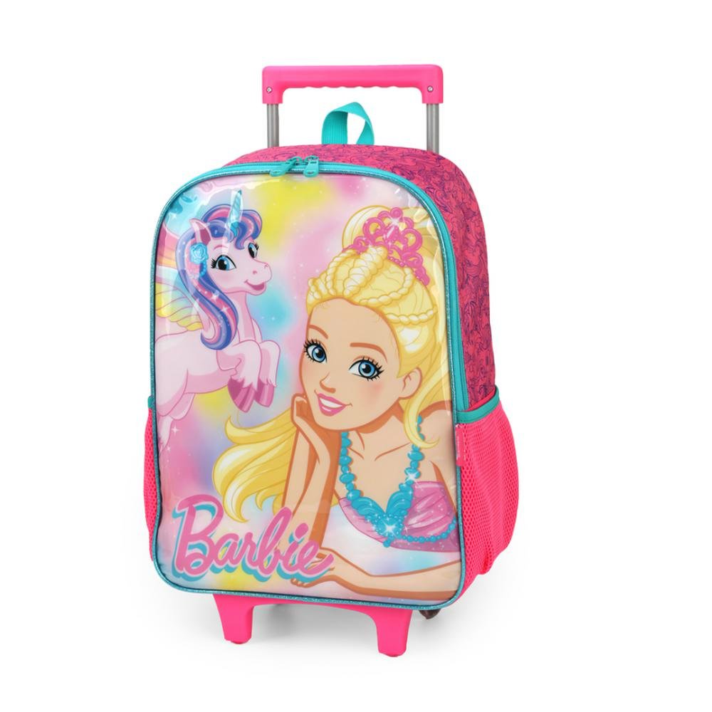 Kit Mochila De Rodinha Barbie Princesa +Lancheira +Estojo - Imagem 3