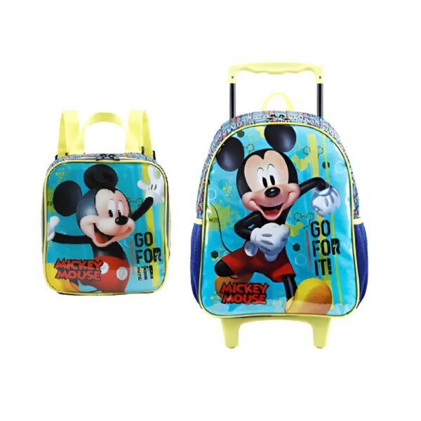 Kit Mochila De Rodinha Mickey X2 + Lancheira Xeryus 11600