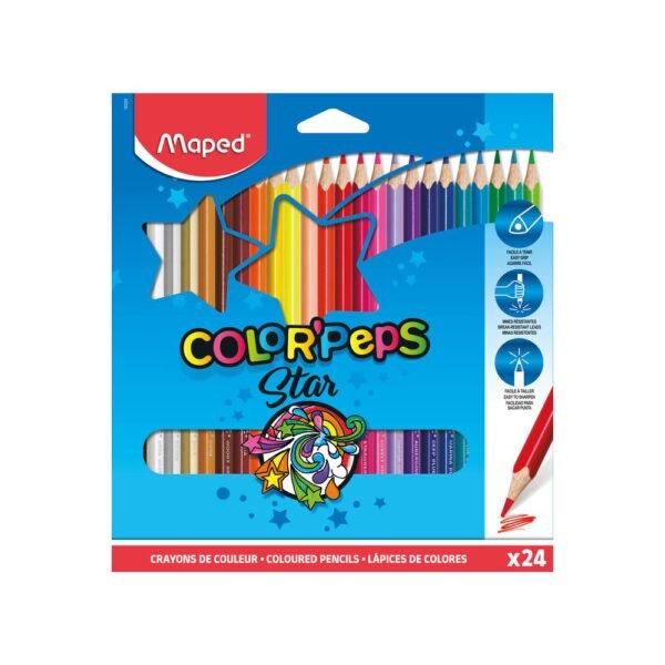 Lapis De Cor Maped 24 Cores Color Peps Star