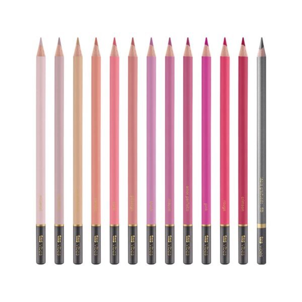 Lapis De Cor Tris Vibes Rose 12 Cores + 1 Lapis 6B - Imagem 2