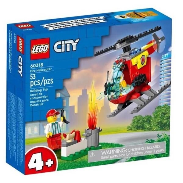 Lego City Helicoptero Dos Bombeiros 53 Pecas 60318