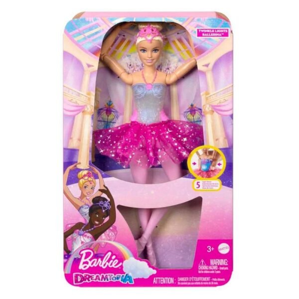 Barbie Dreamtopia Bailarina Com Luzes Brilhantes Mattel - Imagem 6