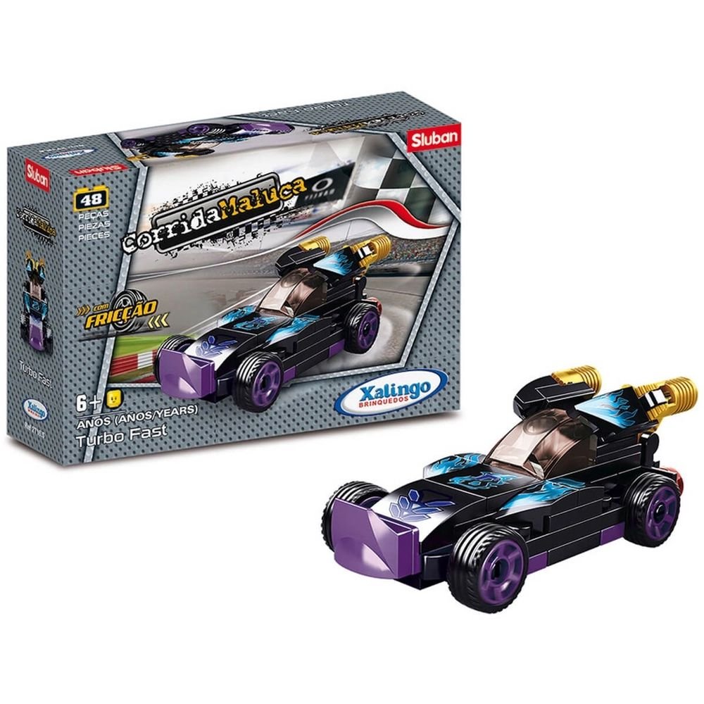 Blocos de Montar Corrida Maluca Turbo Fast 48 Pcs Xalingo