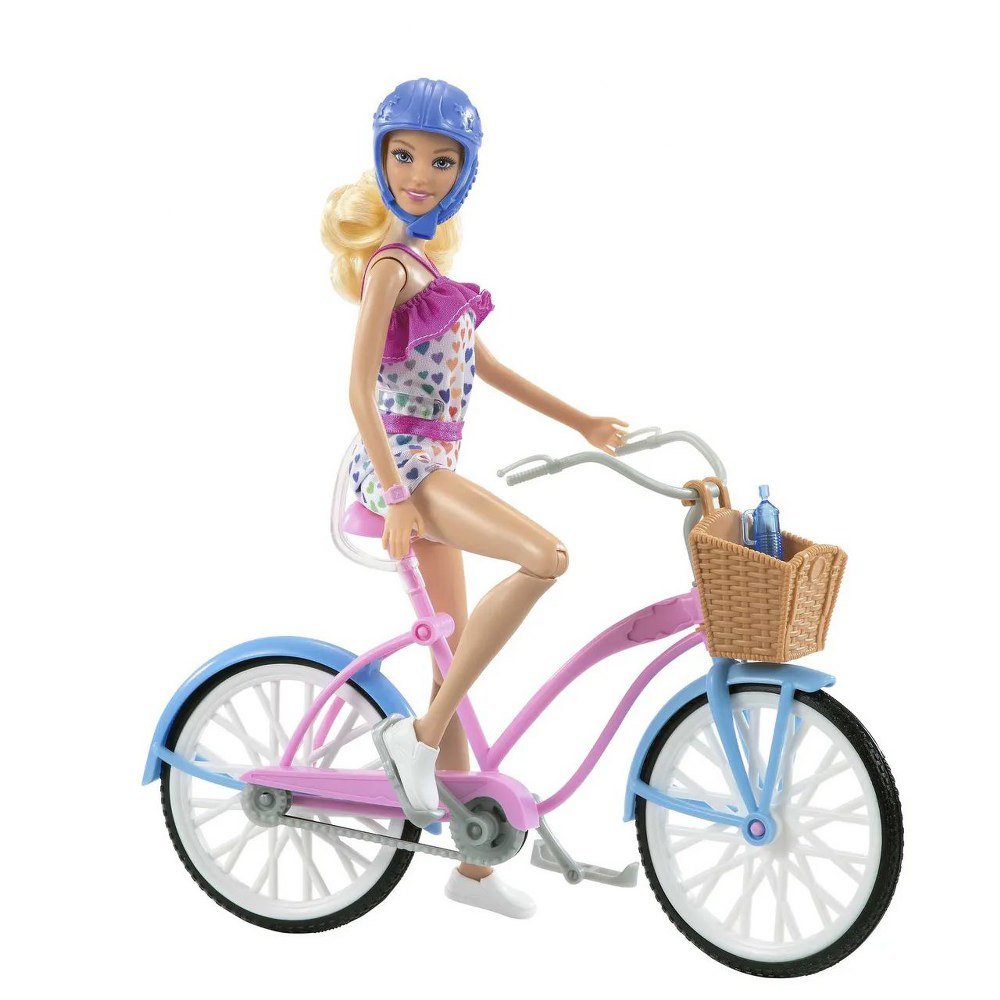 Boneca Barbie Passeio De Bicicleta Com Acessorios Mattel - Imagem 5