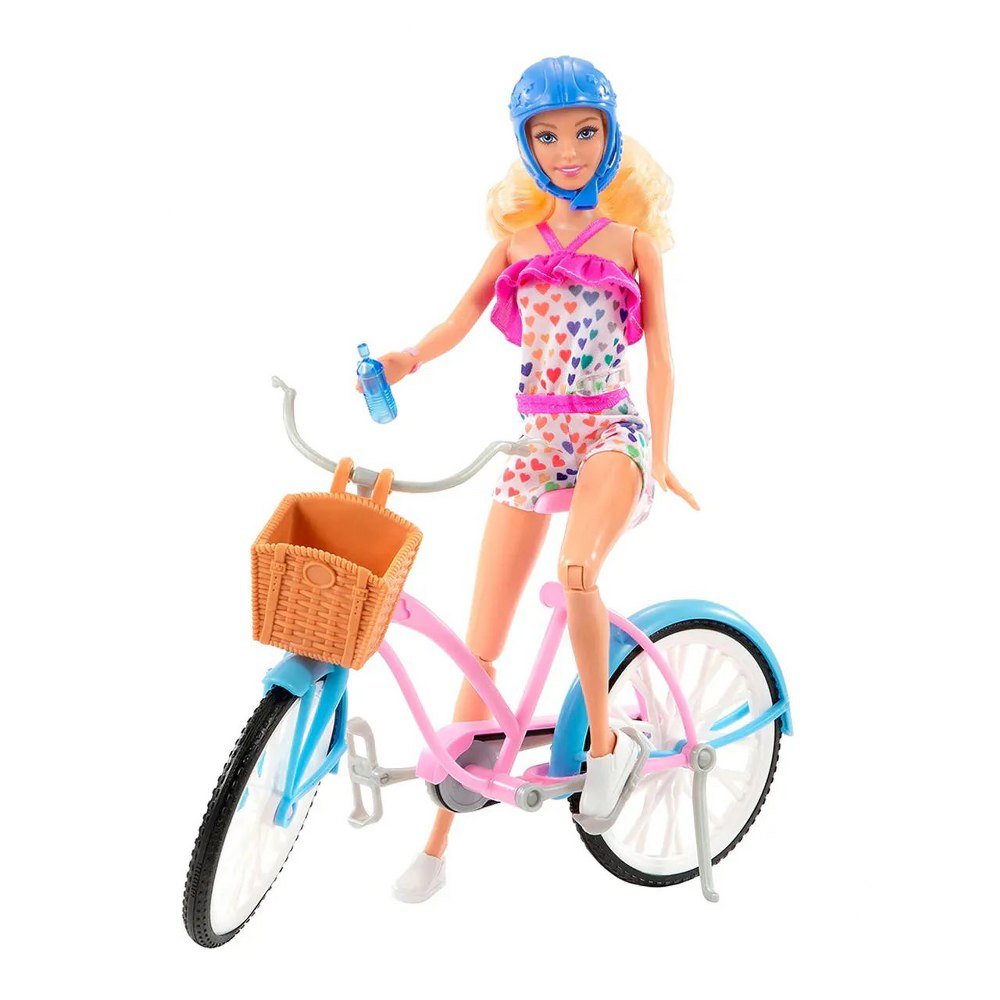 Boneca Barbie Passeio De Bicicleta Com Acessorios Mattel - Imagem 3