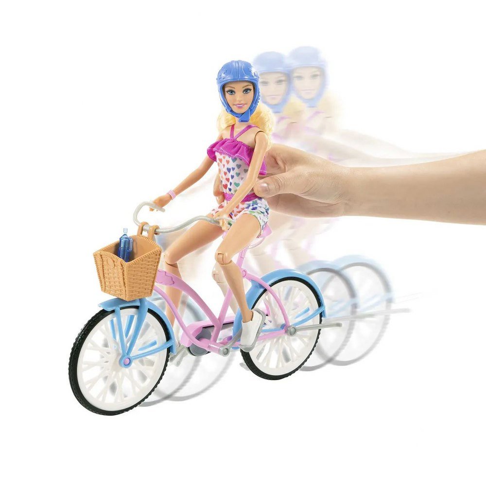 Boneca Barbie Passeio De Bicicleta Com Acessorios Mattel - Imagem 6