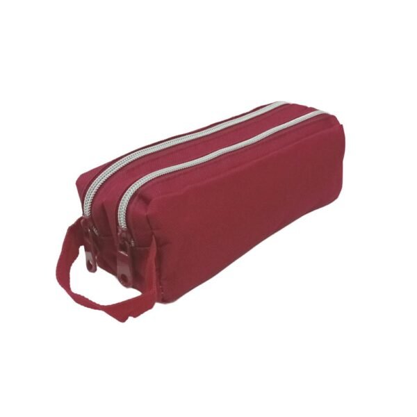 Estojo Escolar Daterra Lona Duplo Vinho 815795 - Imagem 2
