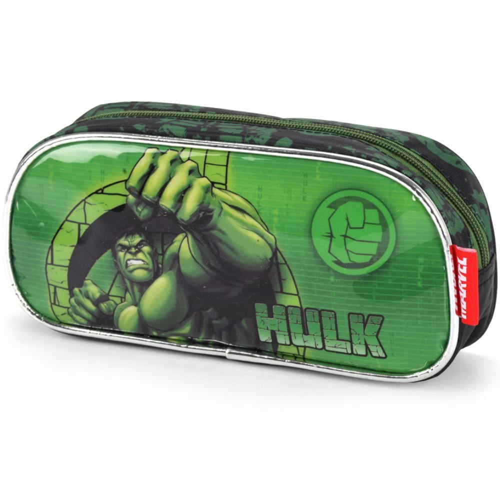Estojo Escolar Infantil Hulk Esmaga Preto Luxcel - Imagem 2