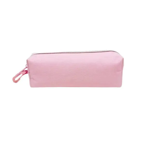 Estojo Escolar Simples Daterra Lona Grande Rosa Claro 810844