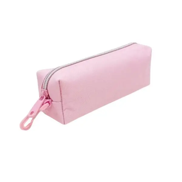 Estojo Escolar Simples Daterra Lona Grande Rosa Claro 810844 - Imagem 2
