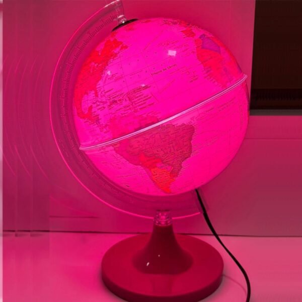 Globo Terrestre Aquarela Rosa Escolar 21Cm Led Libreria - Image 2