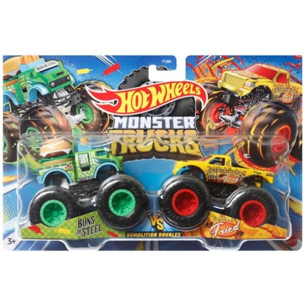 Hot Wheels Monster Trucks Buns Of Steel VS All Fried Up