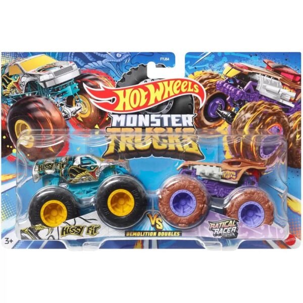 Hot Wheels Monster Trucks Hussy Fit VS Ratical Racer