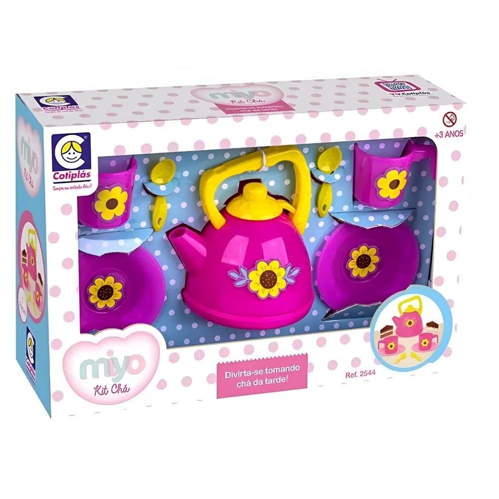 MMP Living Conjunto de chá infantil de porcelana (roxo)