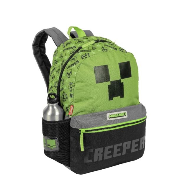 Kit Mochila De Costas Minecraft G Plus Creeper +Lancheira - Imagem 4
