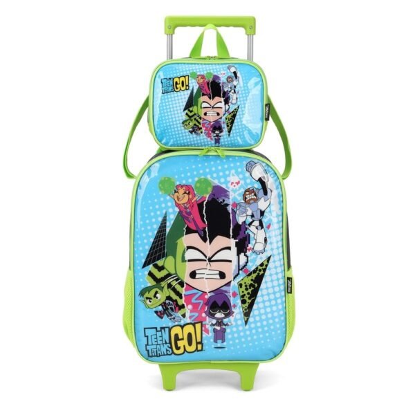 Kit Mochila De Rodinha Jovens Titans Go + Lancheira