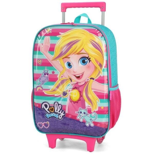 Kit Mochila De Rodinha Polly Pocket + Lancheira Luxcel - Imagem 6