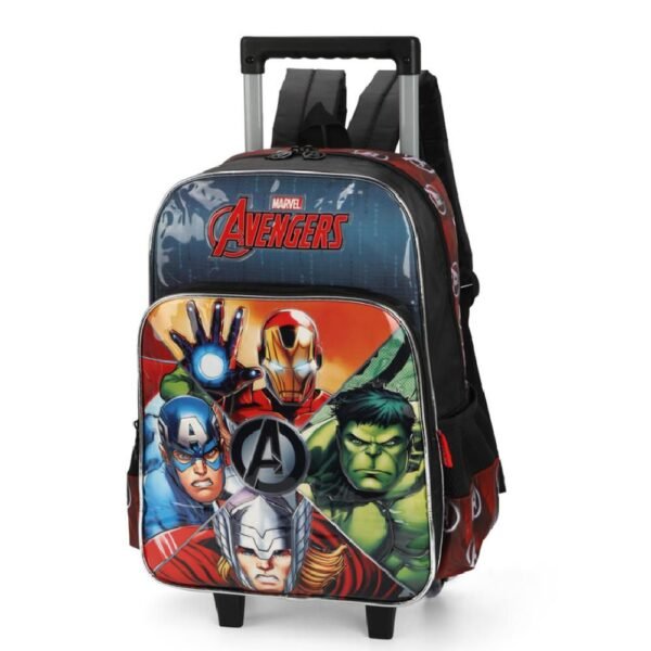 Kit Mochila de Rodinha Avengers Face + Lancheira Luxcel - Image 2