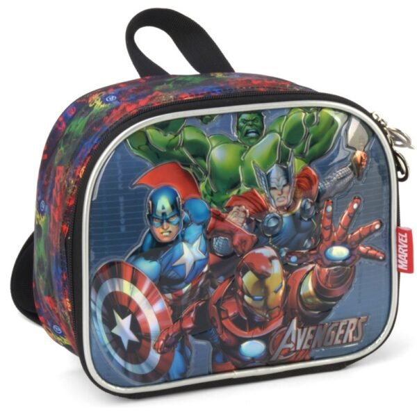 Lancheira Termica Infantil Vingadores Preto Luxcel - Imagem 2