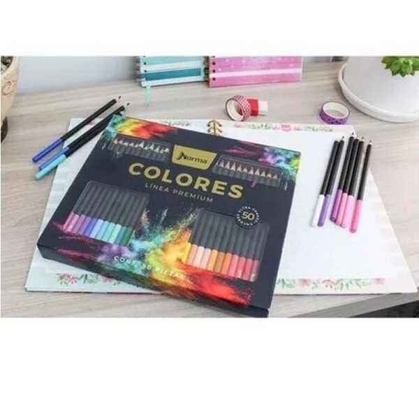 Lapis De Cor Norma Premium Ultra Suave 50 Cores - Imagem 2