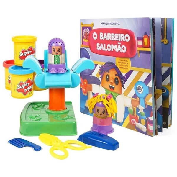Massinha De Modelar Livro O Barbeiro Salomao Massa Estrela - Imagem 5
