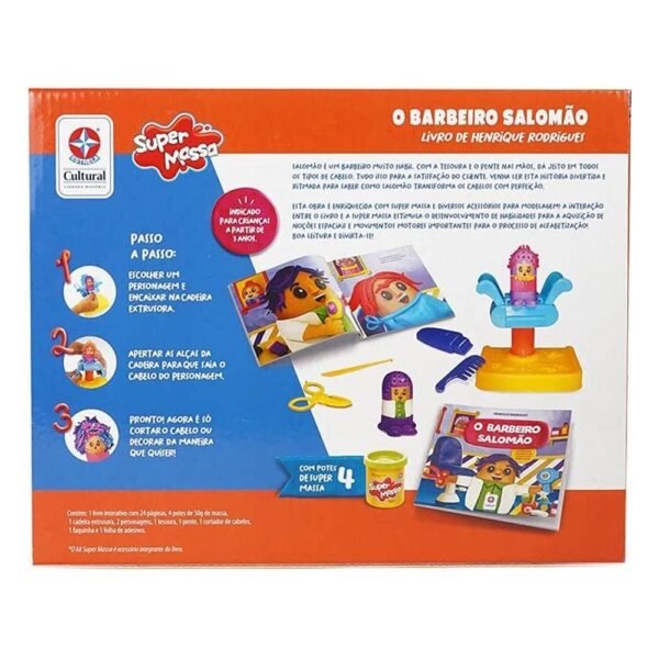 Massinha De Modelar Livro O Barbeiro Salomao Massa Estrela - Imagem 4
