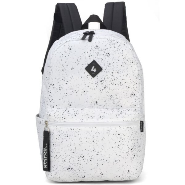 Mochila de Costas Juvenil Upyou Branco Respingo Luxcel