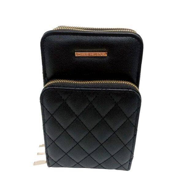 Bolsa Tote Shoulder Bag Transversal Feminina Yins Preta - Imagem 2