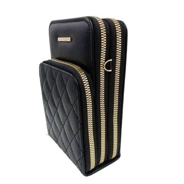 Bolsa Tote Shoulder Bag Transversal Feminina Yins Preta - Imagem 3