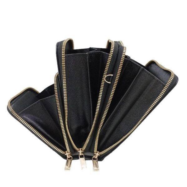 Bolsa Tote Shoulder Bag Transversal Feminina Yins Preta - Imagem 5