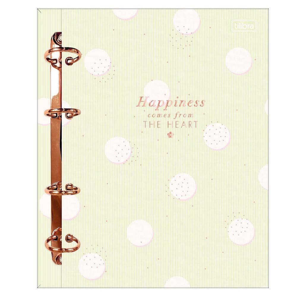 Caderno Argolado Colegial Tilibra Soho Happiness 160 Folhas