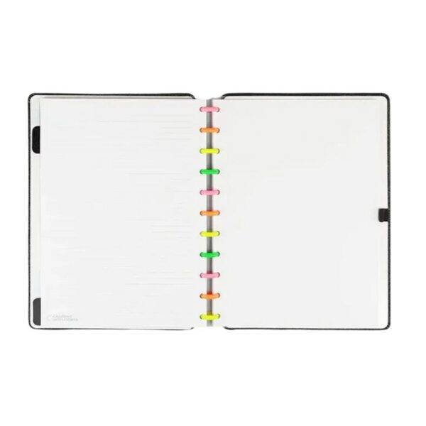 Caderno Inteligente Lets Glitter Neon Black Grande 80 Folhas - Image 4