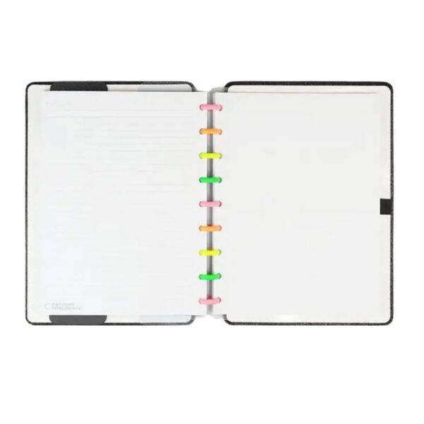 Caderno Inteligente Lets Glitter Neon Black Medio 80 Folhas - Image 3