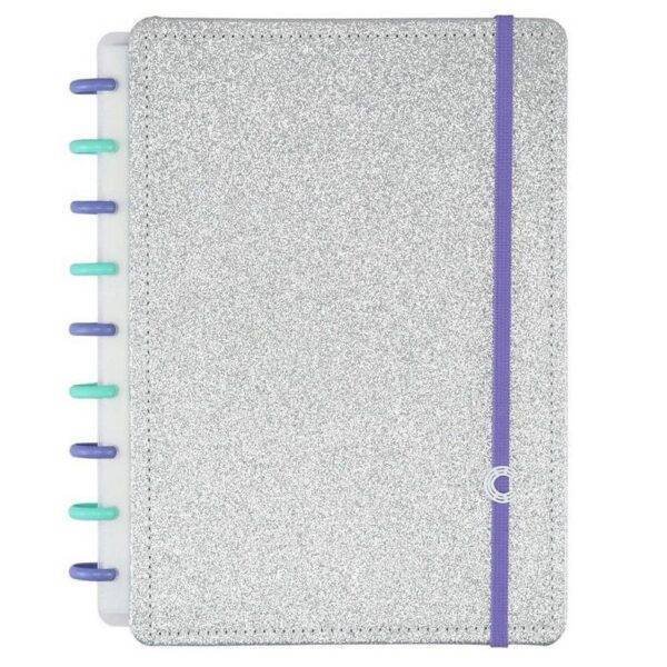 Caderno Inteligente Lets Glitter Silver 2.0 Medio 80 Folhas