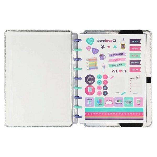 Caderno Inteligente Lets Glitter Silver 2.0 Medio 80 Folhas - Image 2