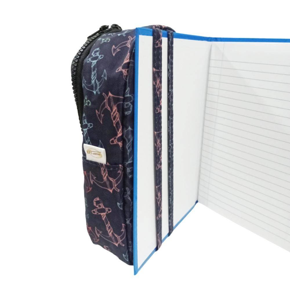 Estojo Escolar Daterra Mini Mochila Com Alca Ancora Preto - Imagem 3